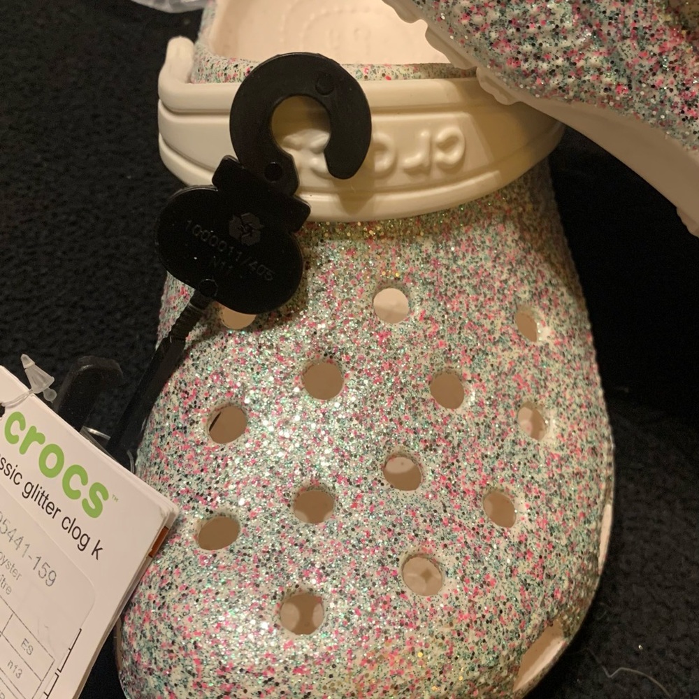 COPY - Crocs kids size 13 white glitter